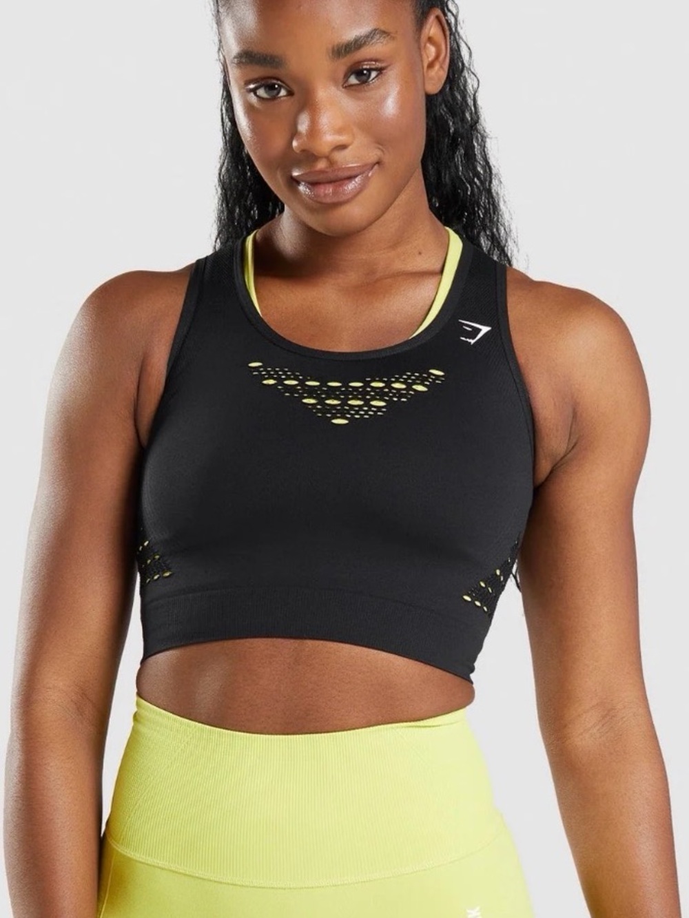 Gymshark Energy Seamless Crop Top / Size XS / Black
